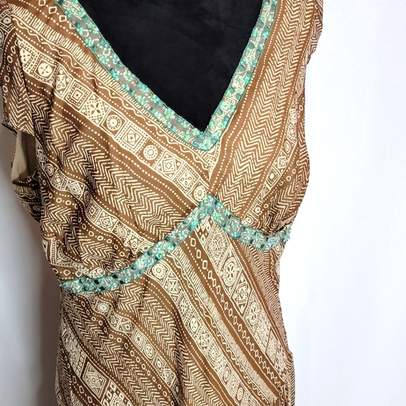 SANGRIA Woman Aztec Print Maxi Dress Size 16W #356 - Picture 8 of 8